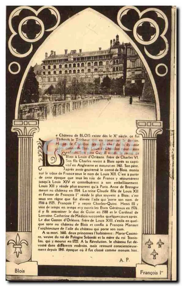 Castelo de Blois — História e personagens — A.P. François Ier - Frente