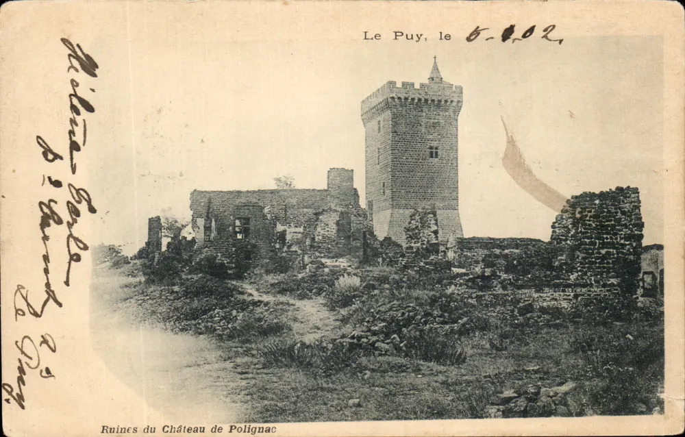 Ruínas do Castelo de Polignac — Le Puy, 5.4.02 — editor não identificado - Frente