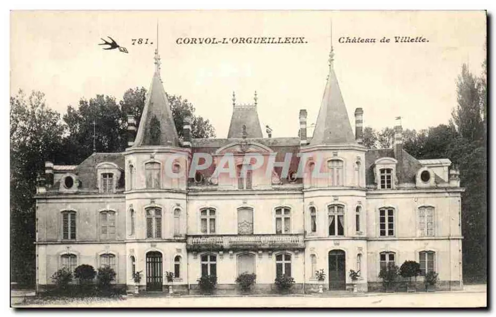 Corvol-l'Orgueilleux — Castelo de Villette — editor não identificado, n° de série 781 - Frente