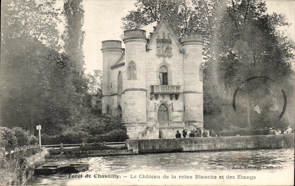 Forêt de Chantilly — Le Château de la reine Blanche et des Etangs — Edit. Lelong, Chantilly - Vorderseite