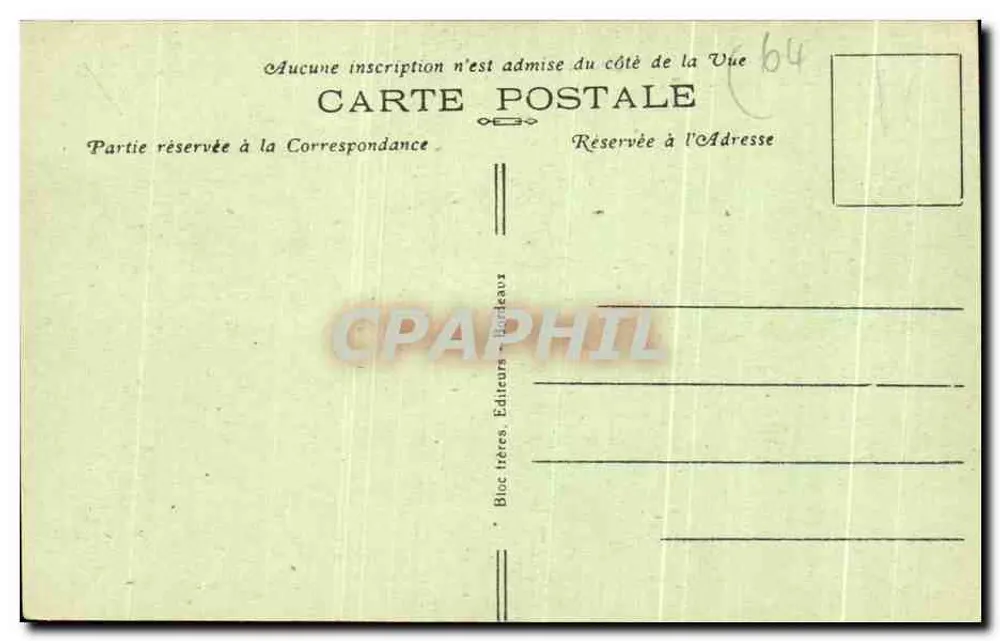 Hendaye (Côte basque) — O Observatório. Castelo de Abbadia - BR. - Verso