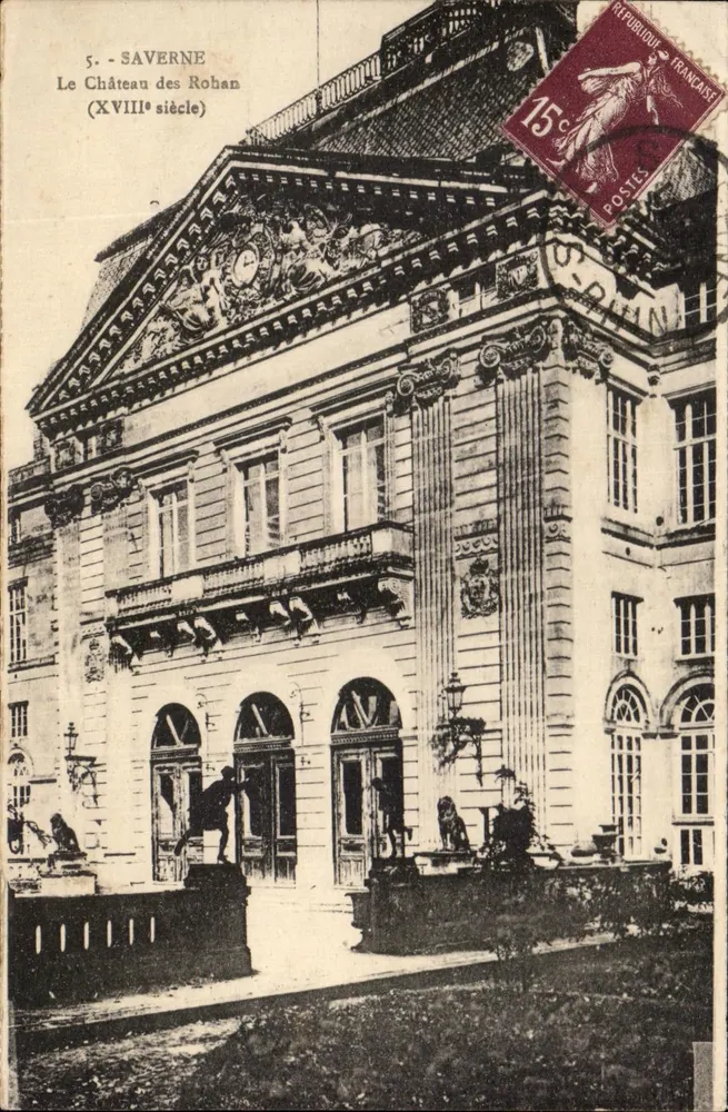 Saverne — O Castelo dos Rohan (século XVIII) — Carta postal n°17 - Frente