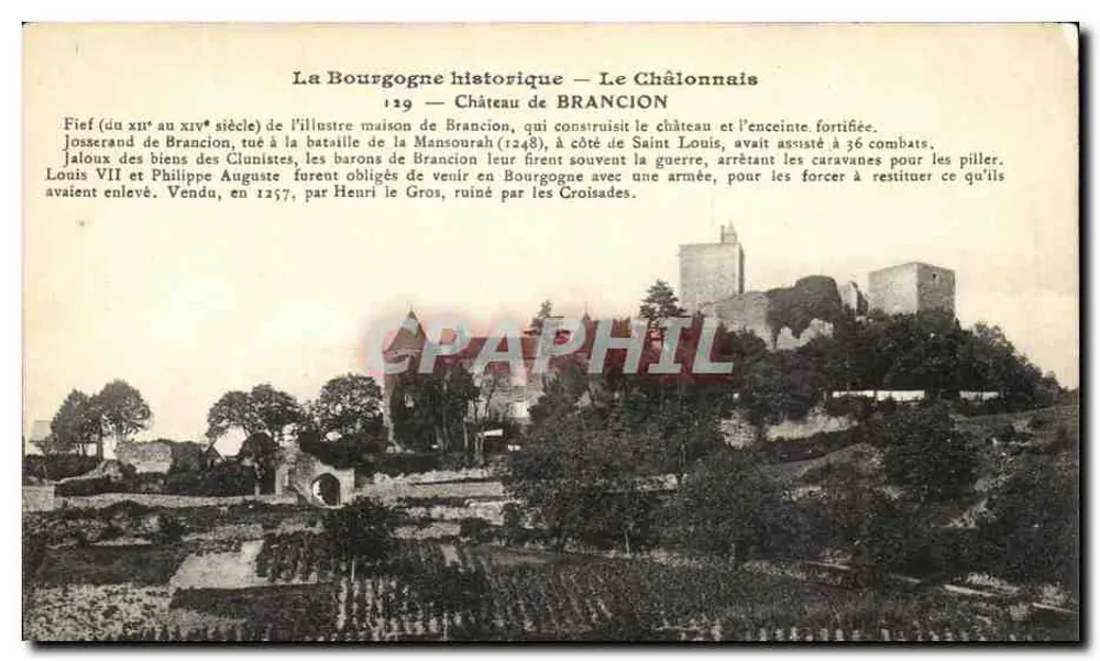 Schloss Brancion — Le Châlonnais — P. Charvet, n°129 - Vorderseite