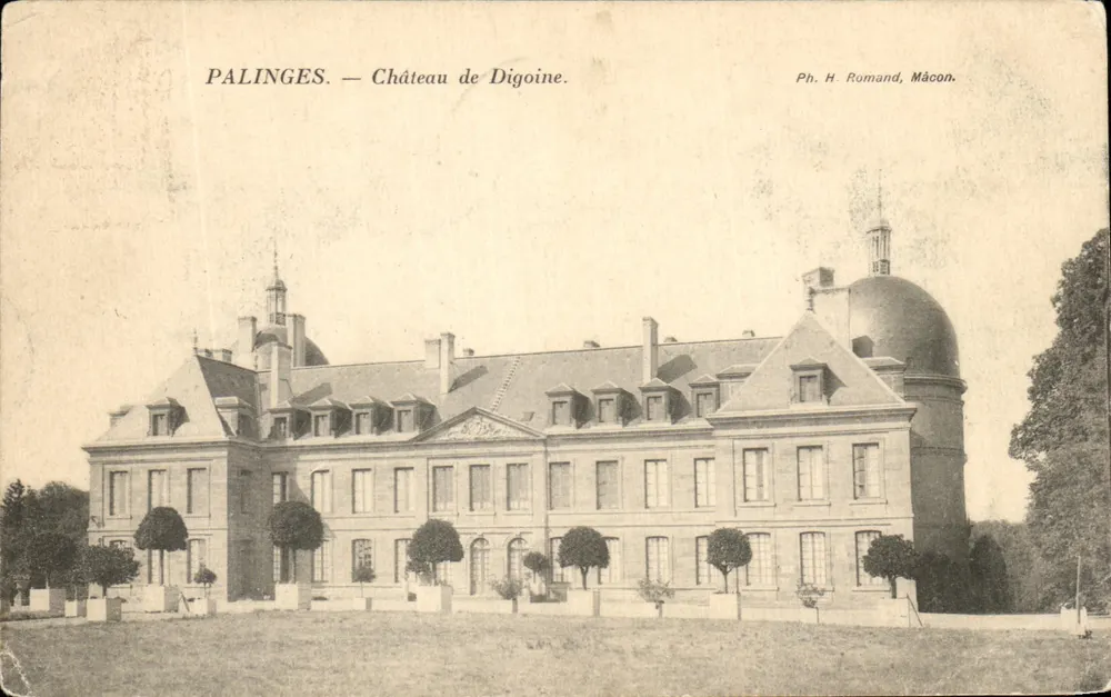 Palinges — Château de Digoin — Ph. H. Romand, Mâcon. - Frente