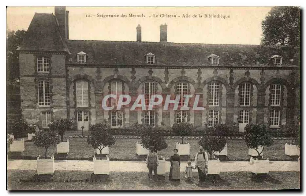 Lordship of Mesnuls — Das Schloss - Flügel der Bibliothek — Verlag: Société des Cartes Postales de France, Nr. 12 - Vorderseite