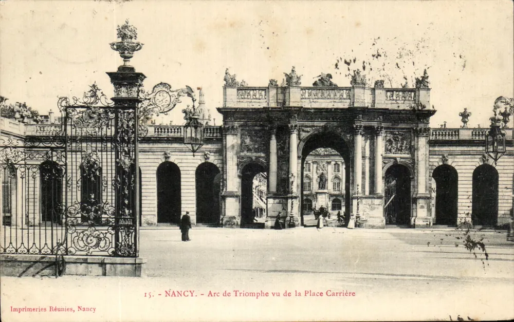 NANCY - Arco do Triunfo visto da Praça Carrière — Impre nsas Reunidas, Nancy, n°15 - Frente