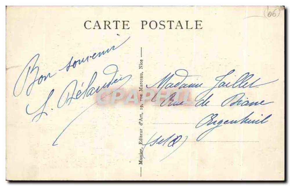 Nice — Église Russe — éditeur L. Déclandier, n°112 - Verso