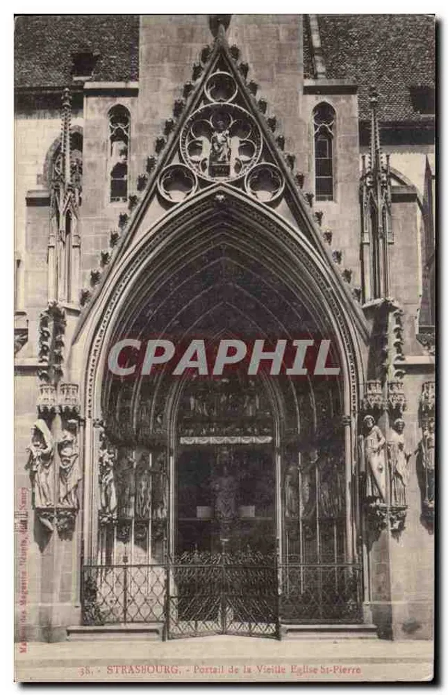 Straßburg — Portal der Alten St-Pierre-Kirche — Magnat & Cie, Nr. 38 - Vorderseite