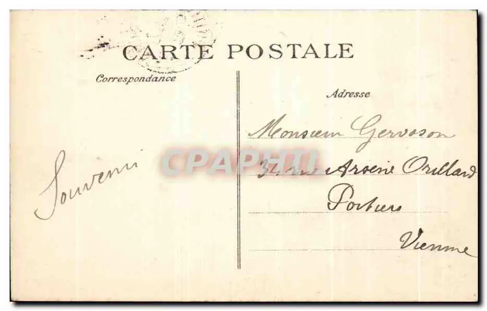 O Leão do Beffuri em Arras — após sua quebra de 75 metros em 25 de outubro de 1914 — E. RUFF - Verso