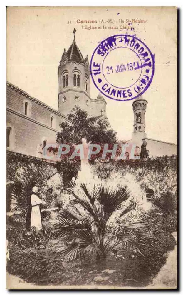 Cannes (A.-M.) - Insel St-Honorat - Die Kirche und das alte Kloster - Vorderseite