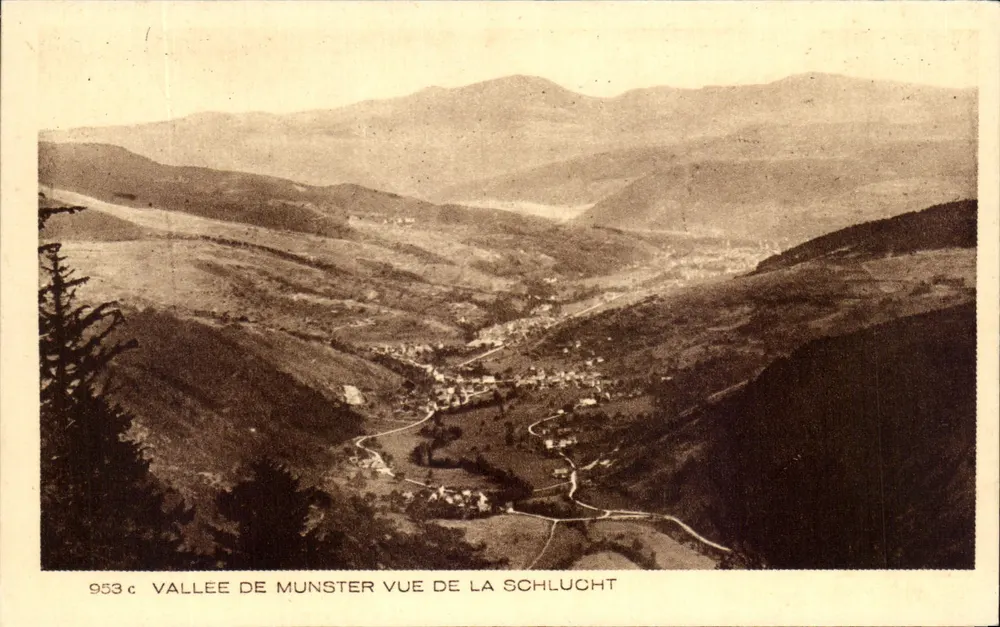 Valle de Munster vista da Schlucht — 953 c — Braun & Cie, Dornach - Frente
