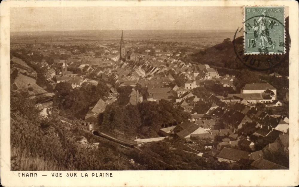 Thann — Vue sur la plaine — Braun & Cie, Imp. Éd., Dornach - Frente