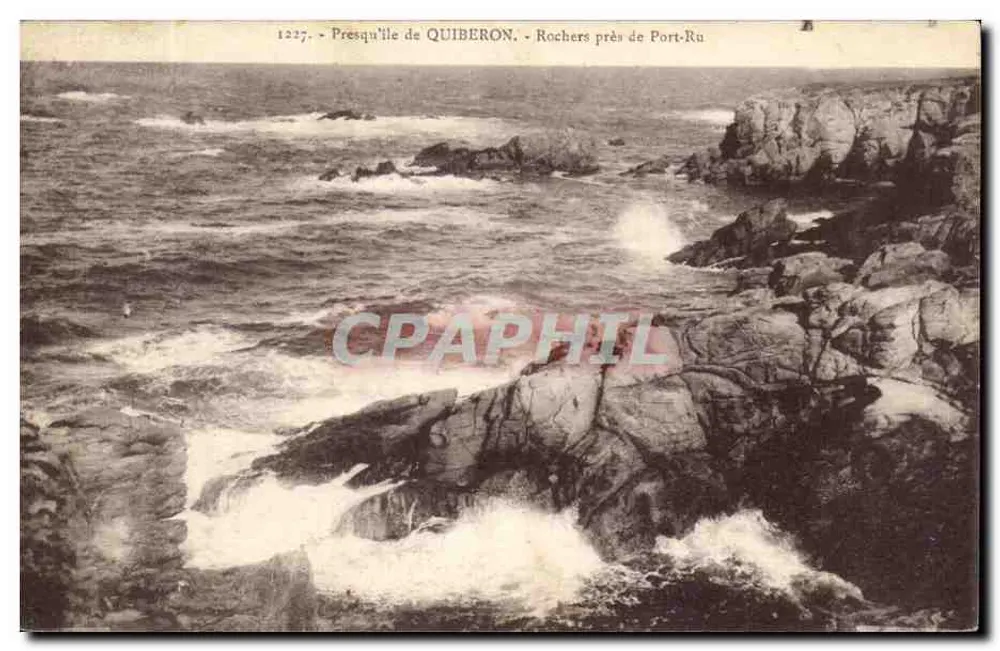Halbinsel Quiberon — Felsen nahe Port-Ru — Verlag: Nr. 1227 - Vorderseite