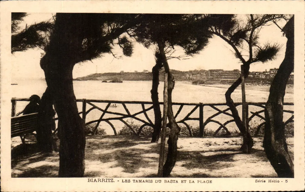 Biarritz - Die Tamaris des Basta und der Strand — Helio-Serie - 5 - Vorderseite