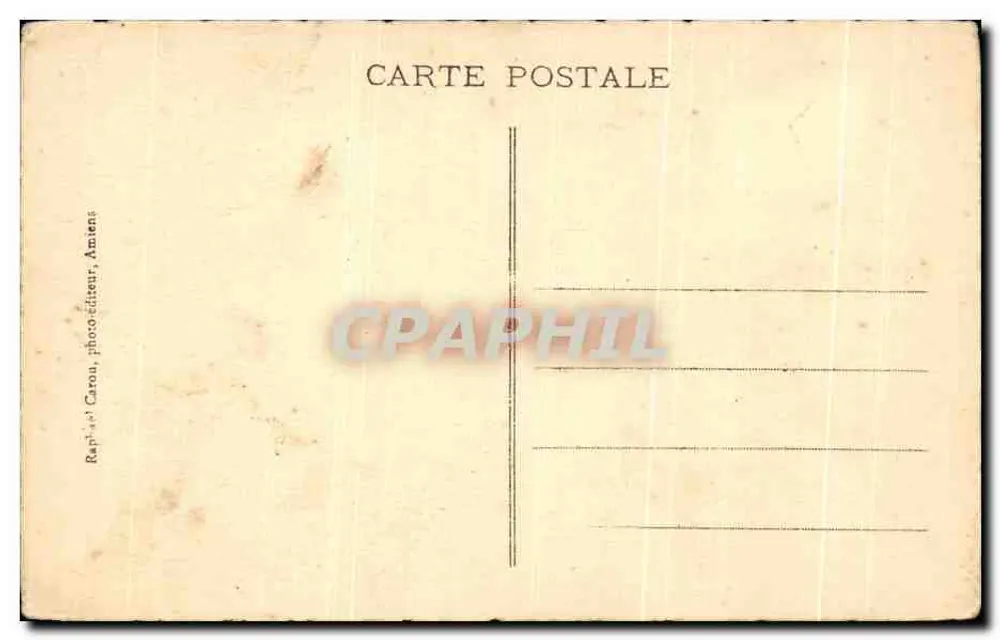 Amiens - Catedral - O Menino que Chora — editor Rapin & Caron - Verso