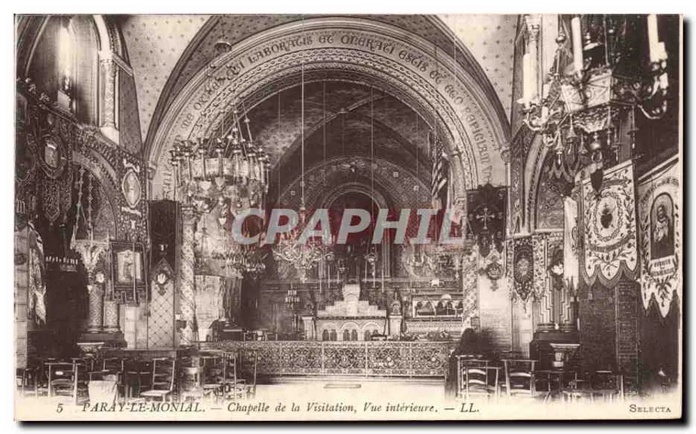 Paray-le-Monial — Kapelle der Besuchung, Innenansicht — Selecta - Vorderseite