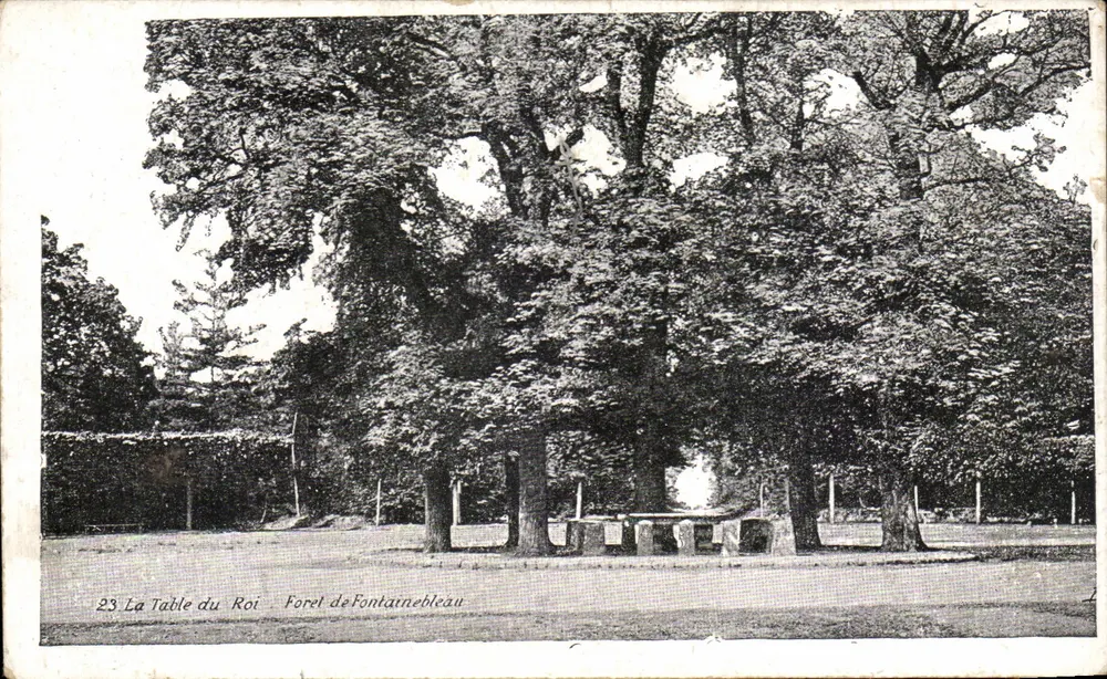 A Mesa do Rei — Floresta de Fontainebleau — editor desconhecido, n°23 - Frente
