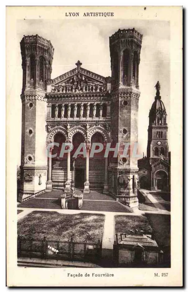 Fachada de Fourvière — Lyon — Lyon Artistique, n° 257 - Frente
