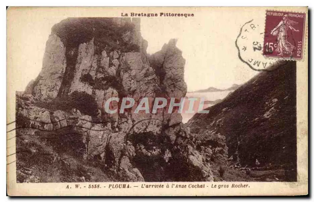 PLOUBA - Ankunft an der Anse Cochat - Der Große Felsen — A. W. - 5538 - Vorderseite