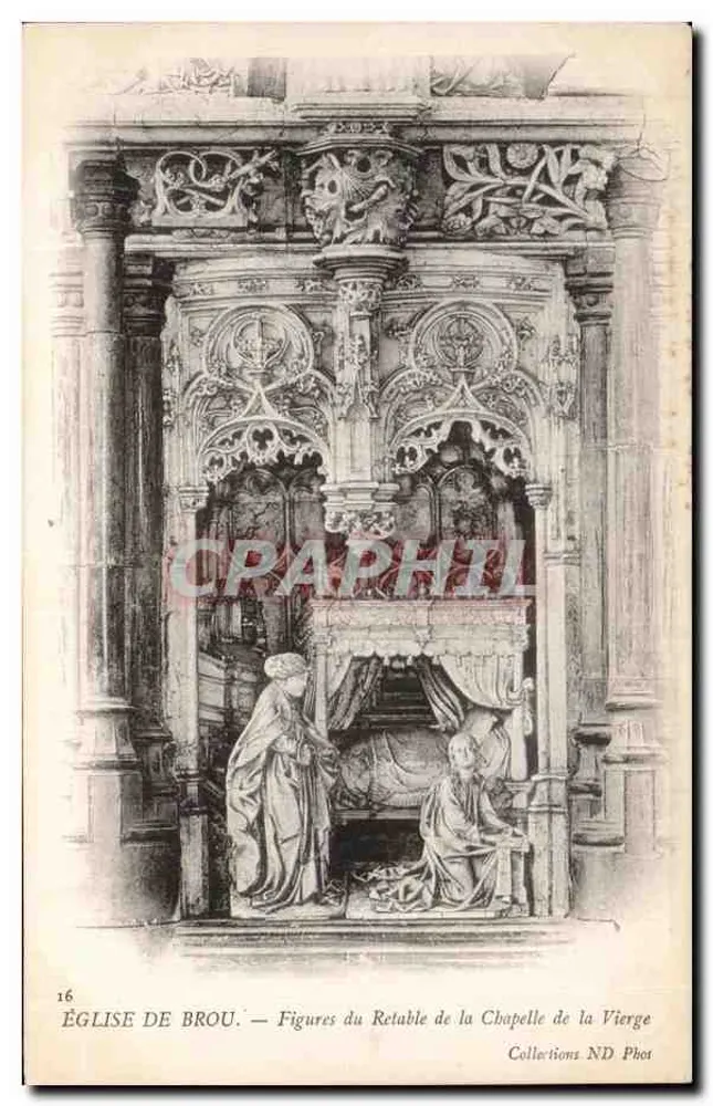 Kirche von Brou - Figuren vom Altar der Kapelle der Jungfrau — Collections ND Phot - Vorderseite