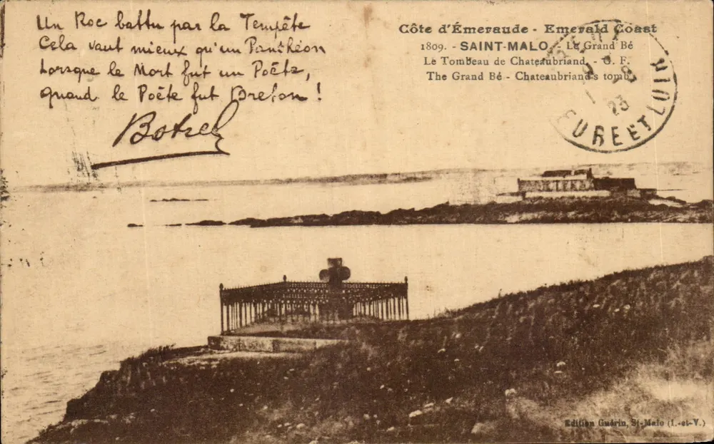 Das Grab von Chateaubriand - Le Grand Bé — Saint-Malo — Édition Guérin, St-Malo (1.-et-V.) - Vorderseite
