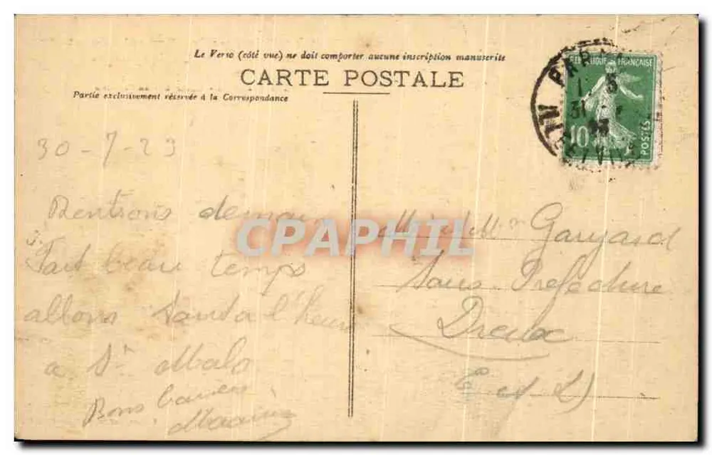 Das Grab von Chateaubriand - Le Grand Bé — Saint-Malo — Édition Guérin, St-Malo (1.-et-V.) - Rückseite