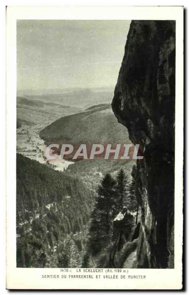 La Schlucht (Höhe 1180 m.) — Frankental-Weg und Tal von Munster — Edition Kisingen, Imp. Braun - Vorderseite