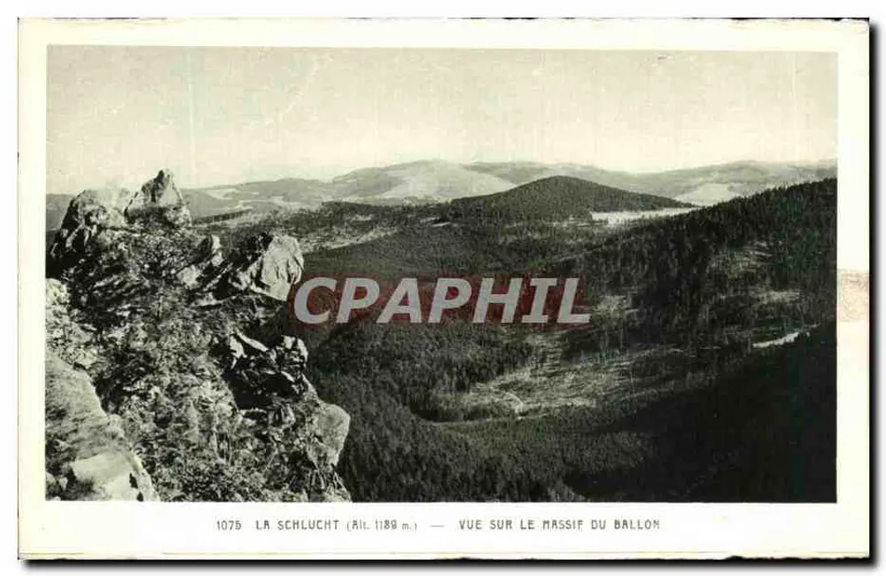 Die Schlucht (Höhe 1189 m.) — Ansicht des Ballon-Massivs - Vorderseite