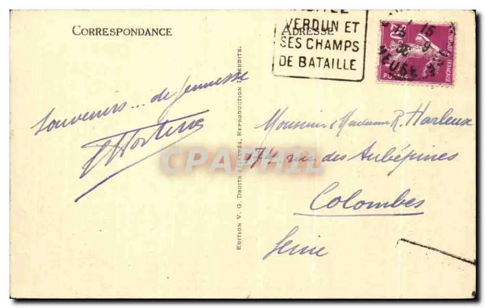 Die Schlachten im Bois des Caures — Februar 1916 — Édition Verdun et ses Champs de Bataille - Rückseite