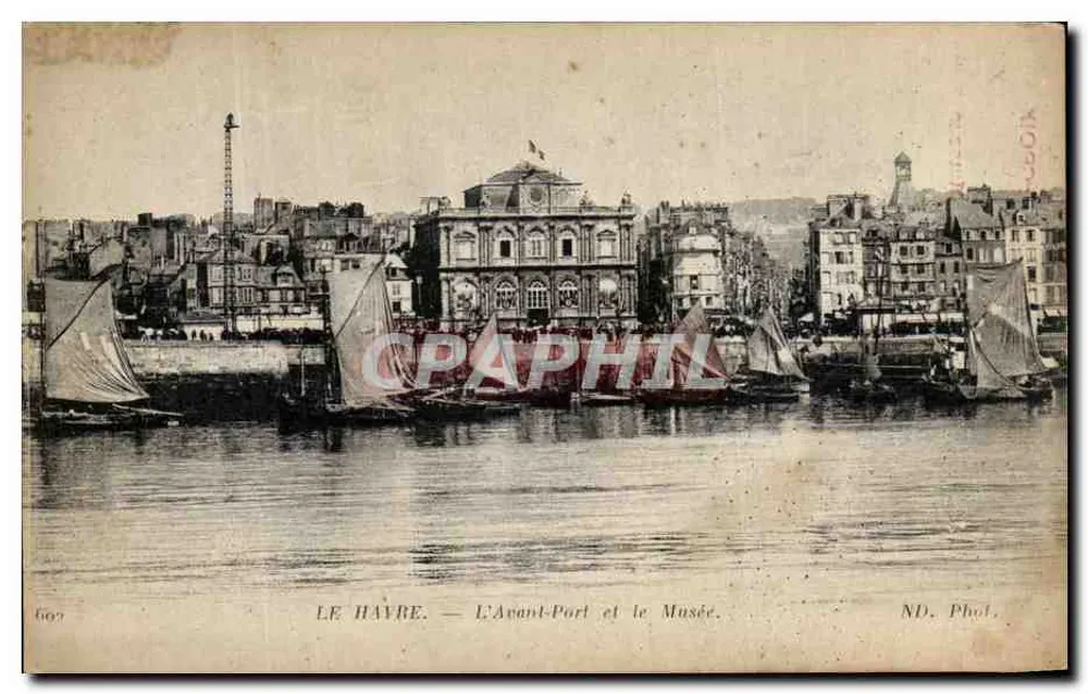 Le Havre — Der Vorhafen und das Museum — ND. Phot. - Vorderseite