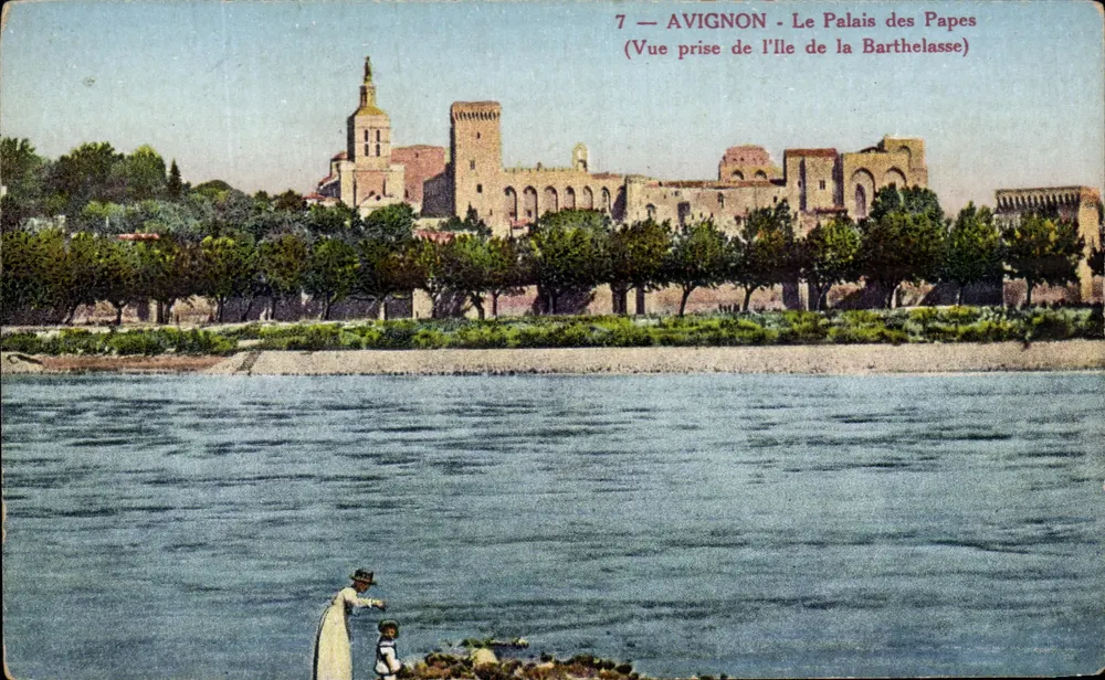 AVIGNON - Das Palast der Päpste (Aussicht vom Île de la Barthelasse) — unbekannte Ausgabe, Nr. 7 - Vorderseite