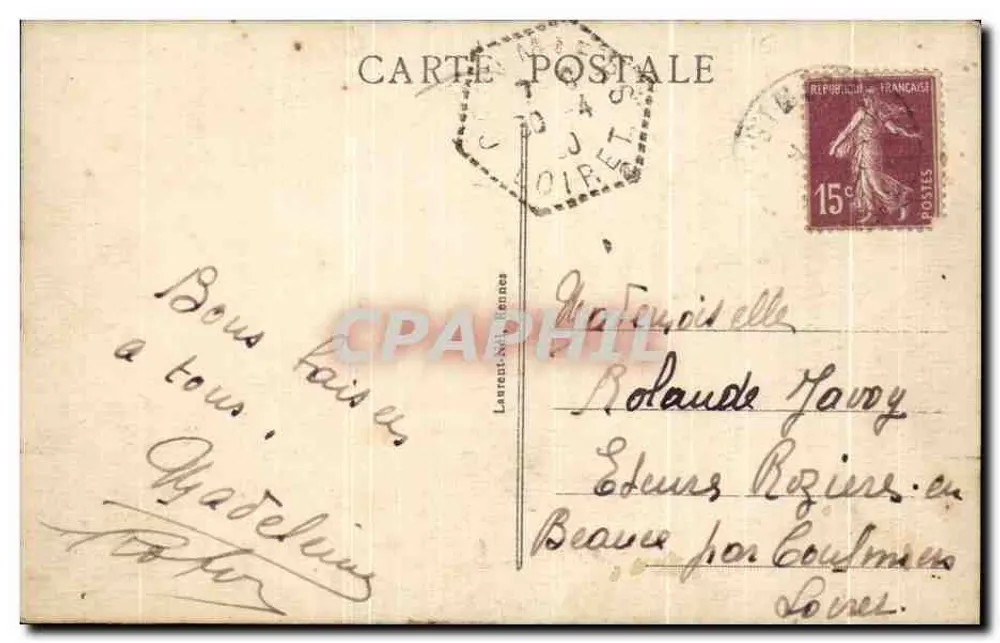 O Mont Saint-Michel - Lado Sudoeste — editor G.1542 - Verso