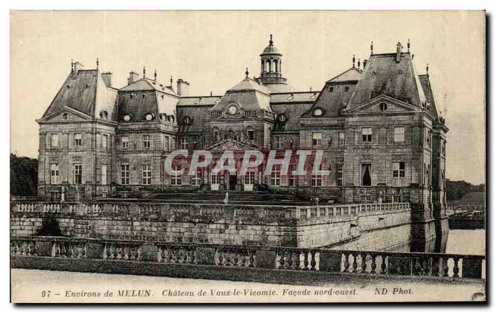 Umgebung von MELUN — Schloss Vaux-le-Vicomte — Nordwestfassade — ND Fotografie - Vorderseite