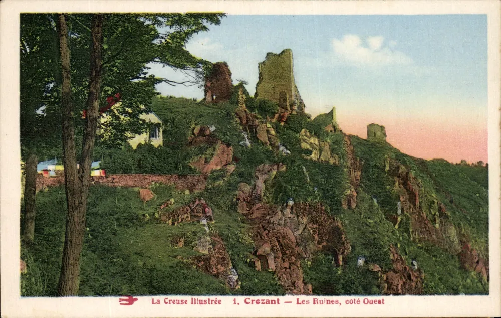 Crezant — As Ruínas, lado Oueat — La Creuse Illustrée 1 - Frente