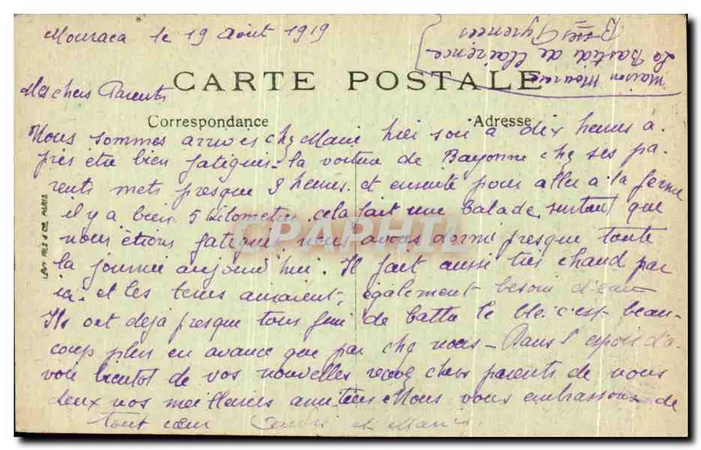 Bayonne — Die Place du Réduit und das Theater — LL, n° 461 - Rückseite