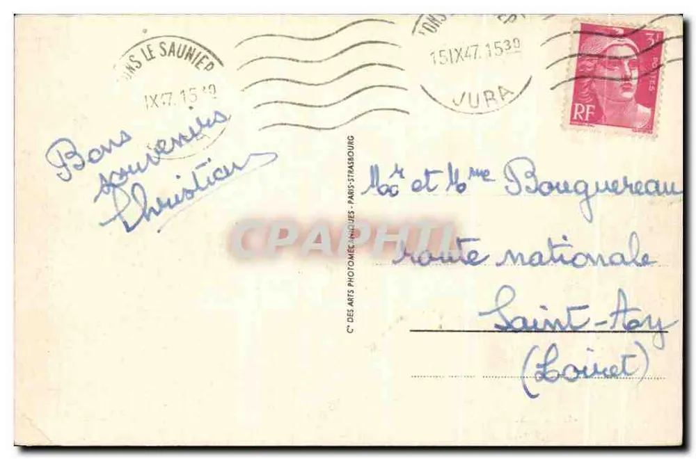 Lons-le-Saunier — Allgemeiner Blick von Montaigu — C° des Arts Photoméries, n° LL 178 - Rückseite