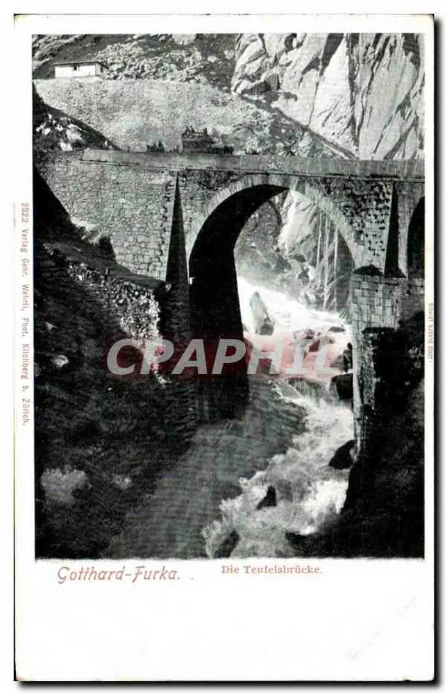 Gotthard-Furka — A Ponte de Tenfels — Verlag der Wahrheit, Pfull, Kirchberg b. Zürich, n° 2822 - Frente