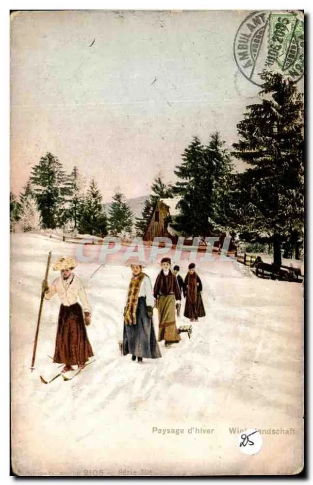 Paisagem de inverno — Série 104 — editor desconhecido - Frente