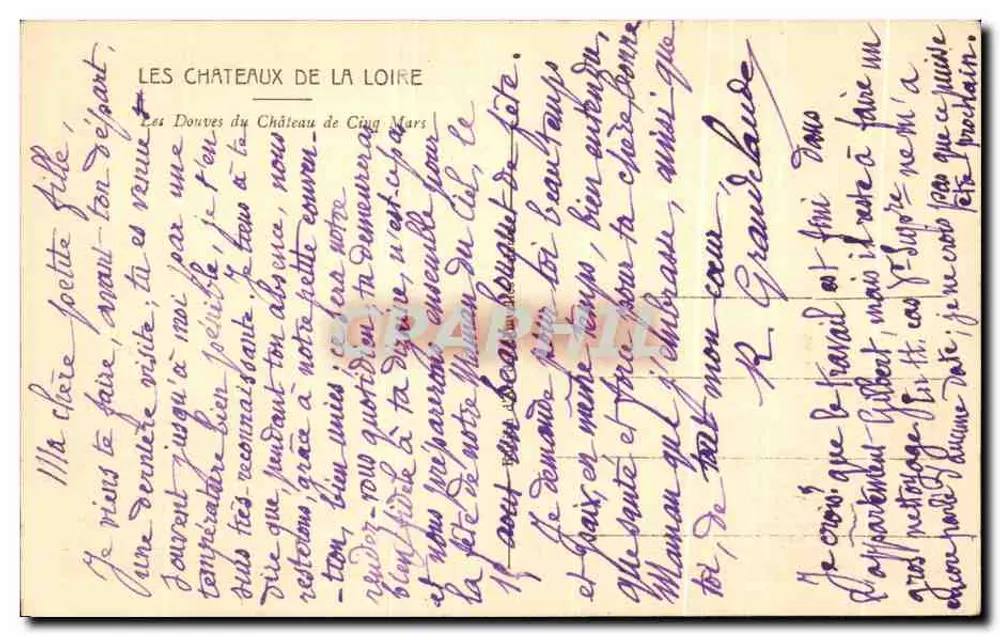 Schlösser der Loire — Die Gräben des Schlosses Cinq-Mars — Verlag nicht identifiziert - Rückseite