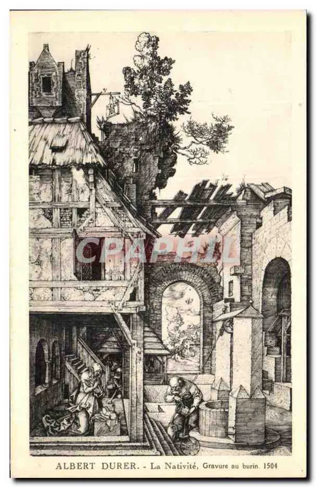 Albert Dürer - Die Geburt Christi - Kupferstich 1504 - Vorderseite