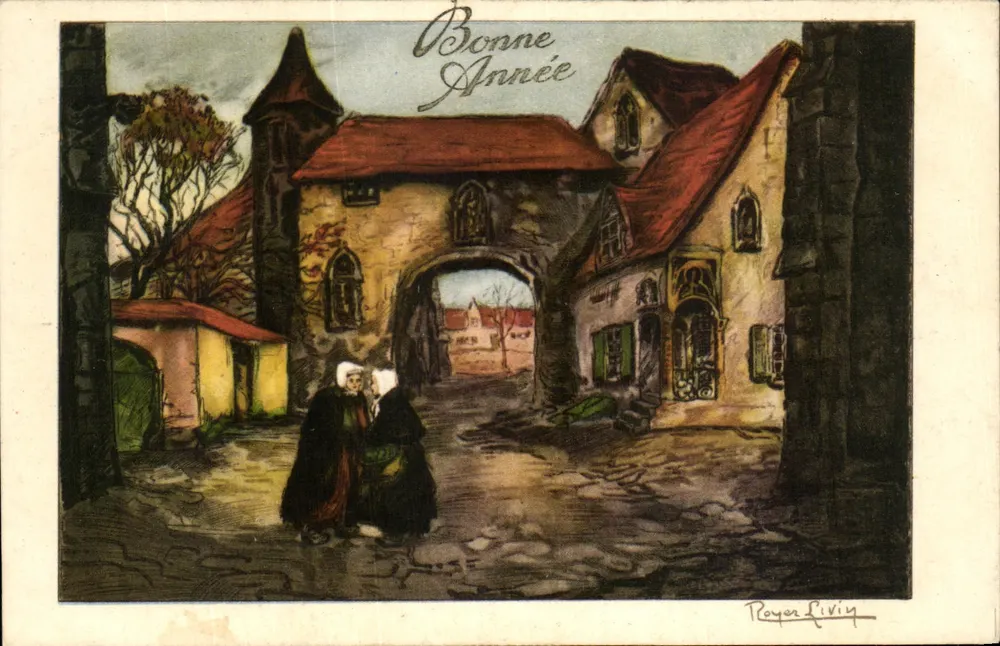 Vila medieval — porta de entrada — Poyon Livin - Frente