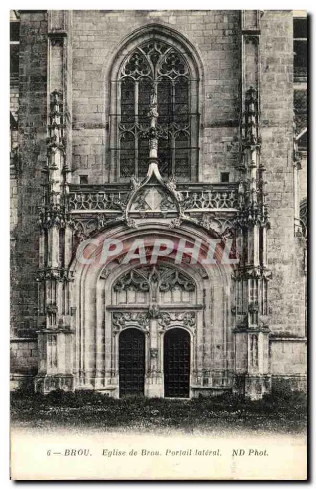 Brou — Igreja de Brou. Portal lateral — ND Phot. - Frente