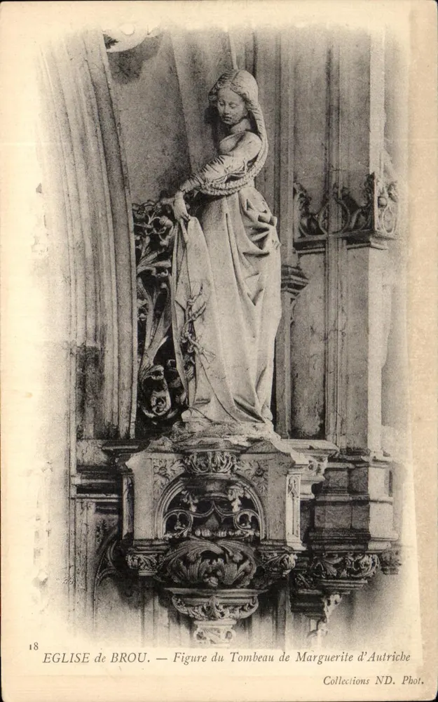 Kirche von Brou — Figur des Grabes von Margarete von Österreich — Collections ND. Phot. - Vorderseite