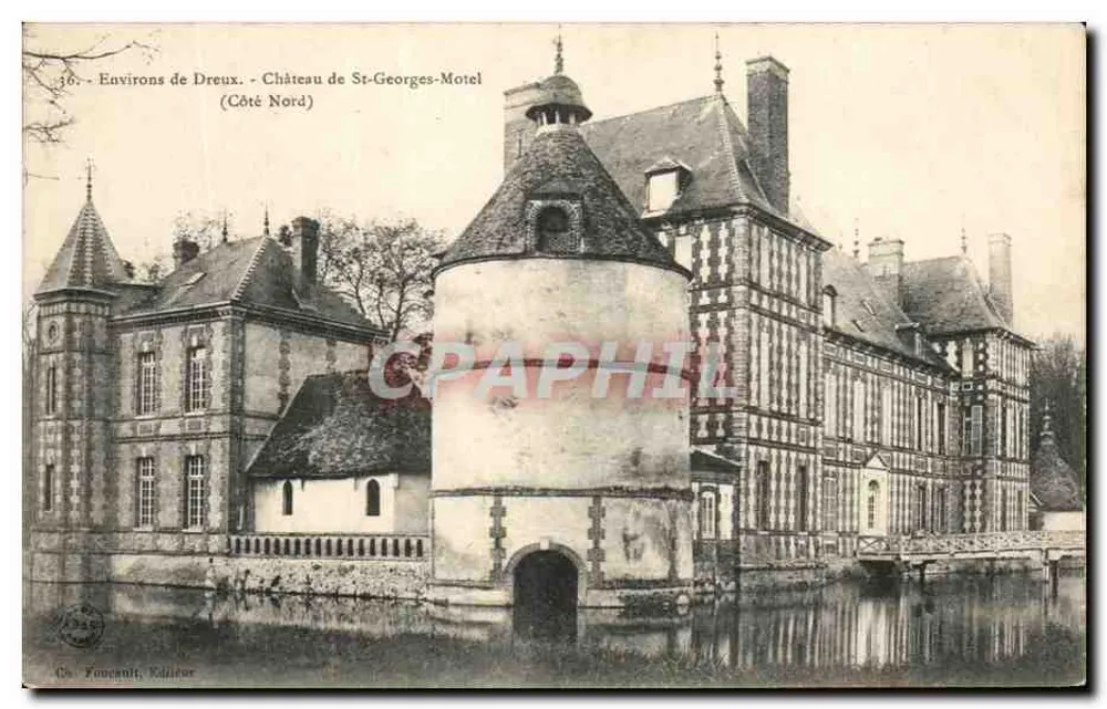 Umgebung von Dreux - Schloss St-Georges-Motel (Nordseite) — Go. Foucault, Verlag - Vorderseite