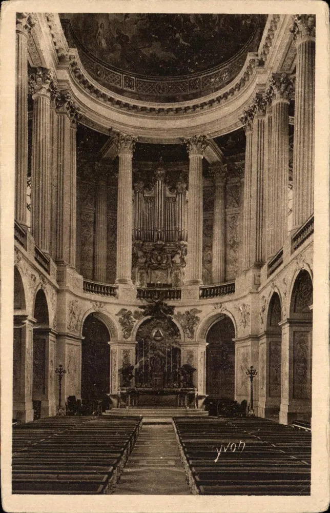 Die Kapelle des Palastes in Versailles — Meisterwerk von Mansart — Kunstausgabe Yvonn - Vorderseite
