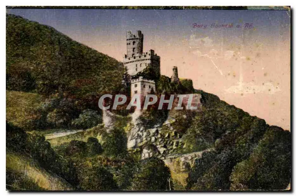 Château de Bury-Gaunesh a. Rh. — ruines sur un promontoire rocheux — éditeur non visible - Vorderseite