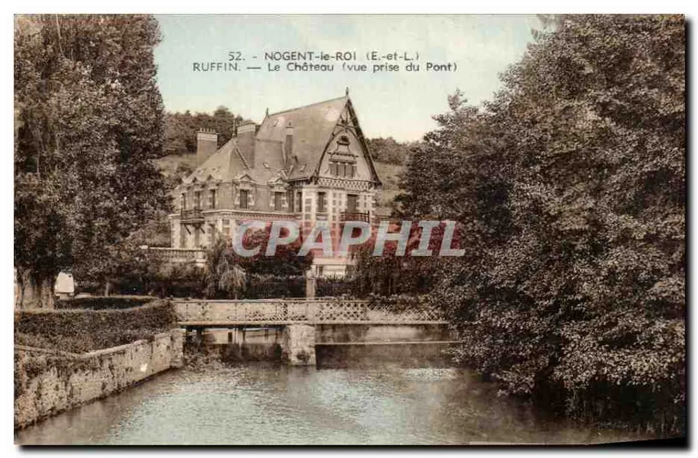 Nogent-le-Roi (E.-et-L.) — O Castelo (vista tirada do Ponte) — Ruffin, n°52 - Frente