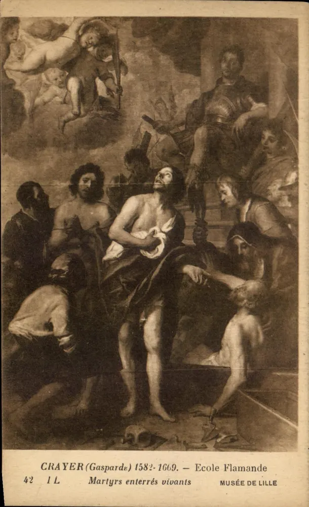 Märtyrer, die lebendig begraben wurden — CRAYER (Gaspard) 1582-1669 — Flämische Schule — Museum von Lille - Vorderseite