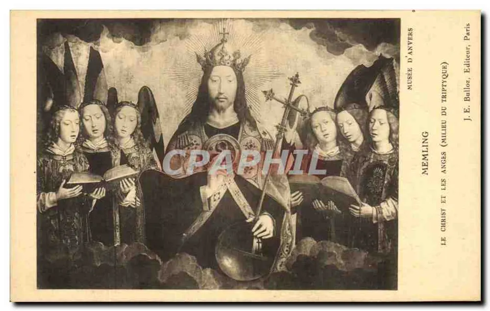 O Cristo e os anjos — Museu de Anvers — J.E. Balloz, Paris - Frente