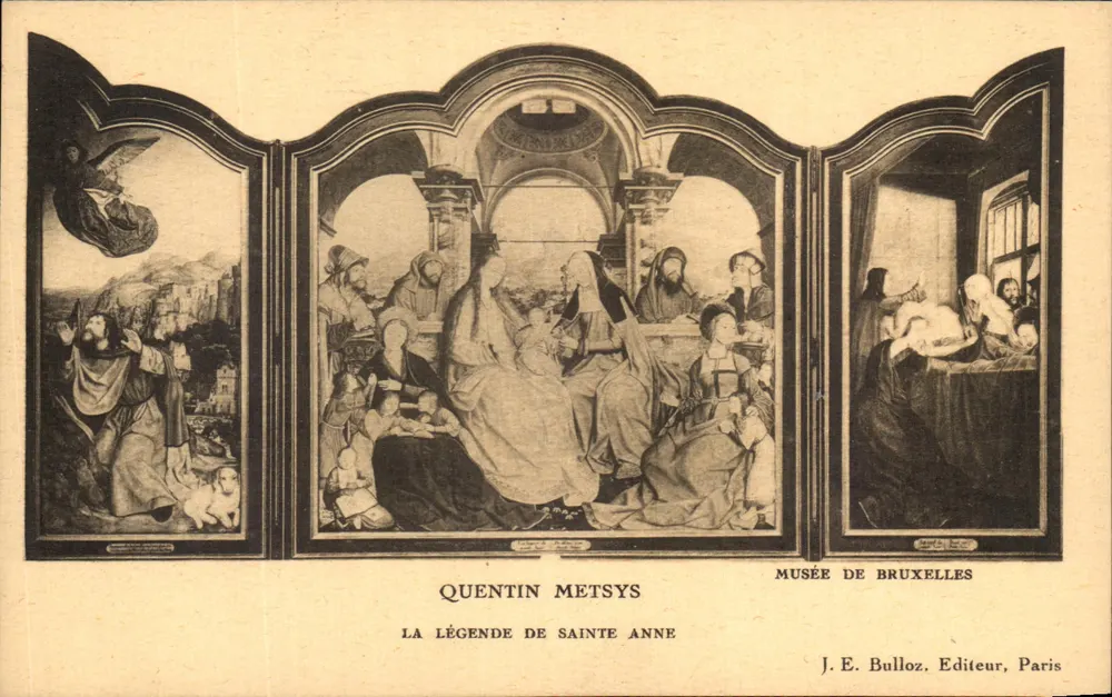 Die Legende der heiligen Anna — Quentin Metsys — Museum von Brüssel — J.E. Bulloz, Verlag, Paris - Vorderseite